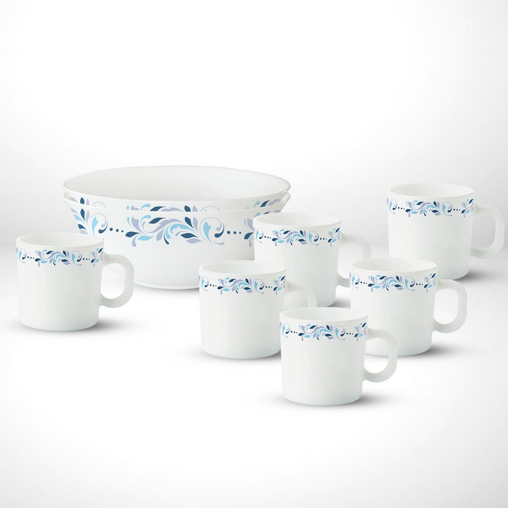Larah by Borosil Skyleaf Snack Set w Mugs
