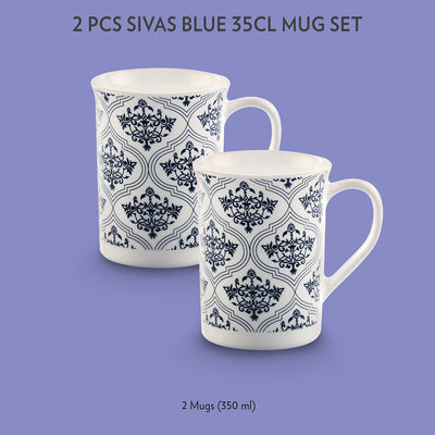 Larah by Borosil Sivas Blue Mug Set