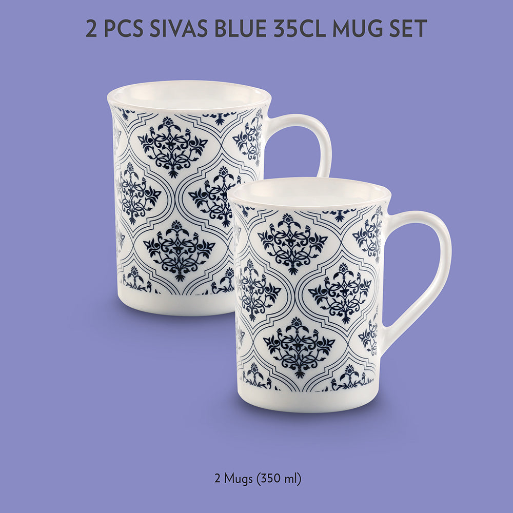 Larah by Borosil Sivas Blue Mug Set