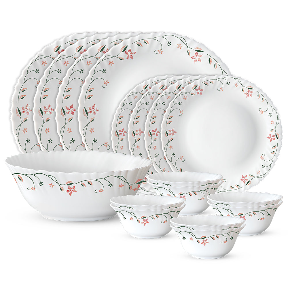 Larah by Borosil, Garland Dinner Set