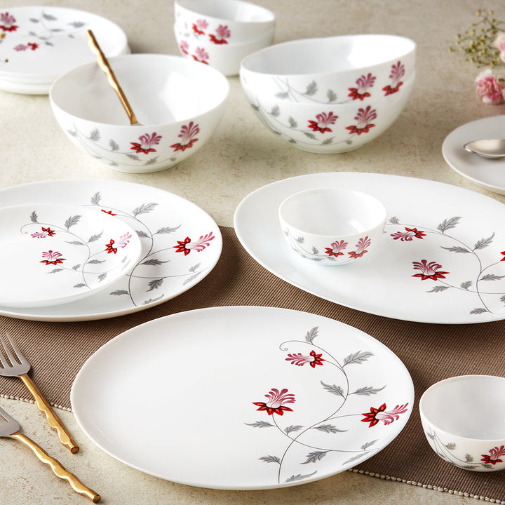 Larah by Borosil Flower Pot Dinner Set