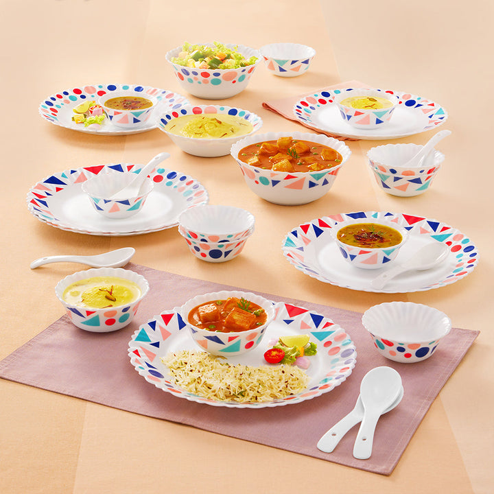 Larah by Borosil, Speckle Dinner Set