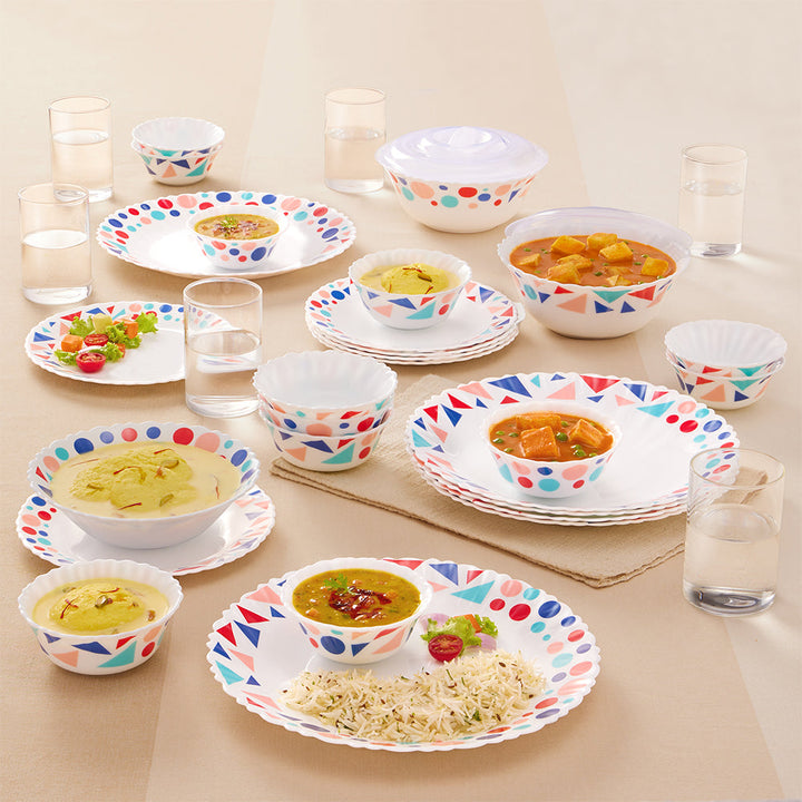 Larah by Borosil, Speckle Dinner Set