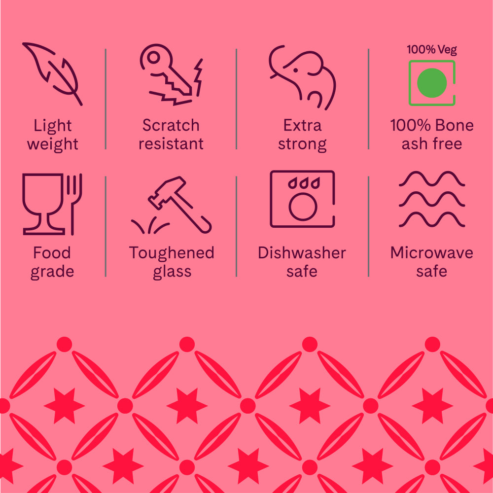 Larah by Borosil, Aura Dinner Set