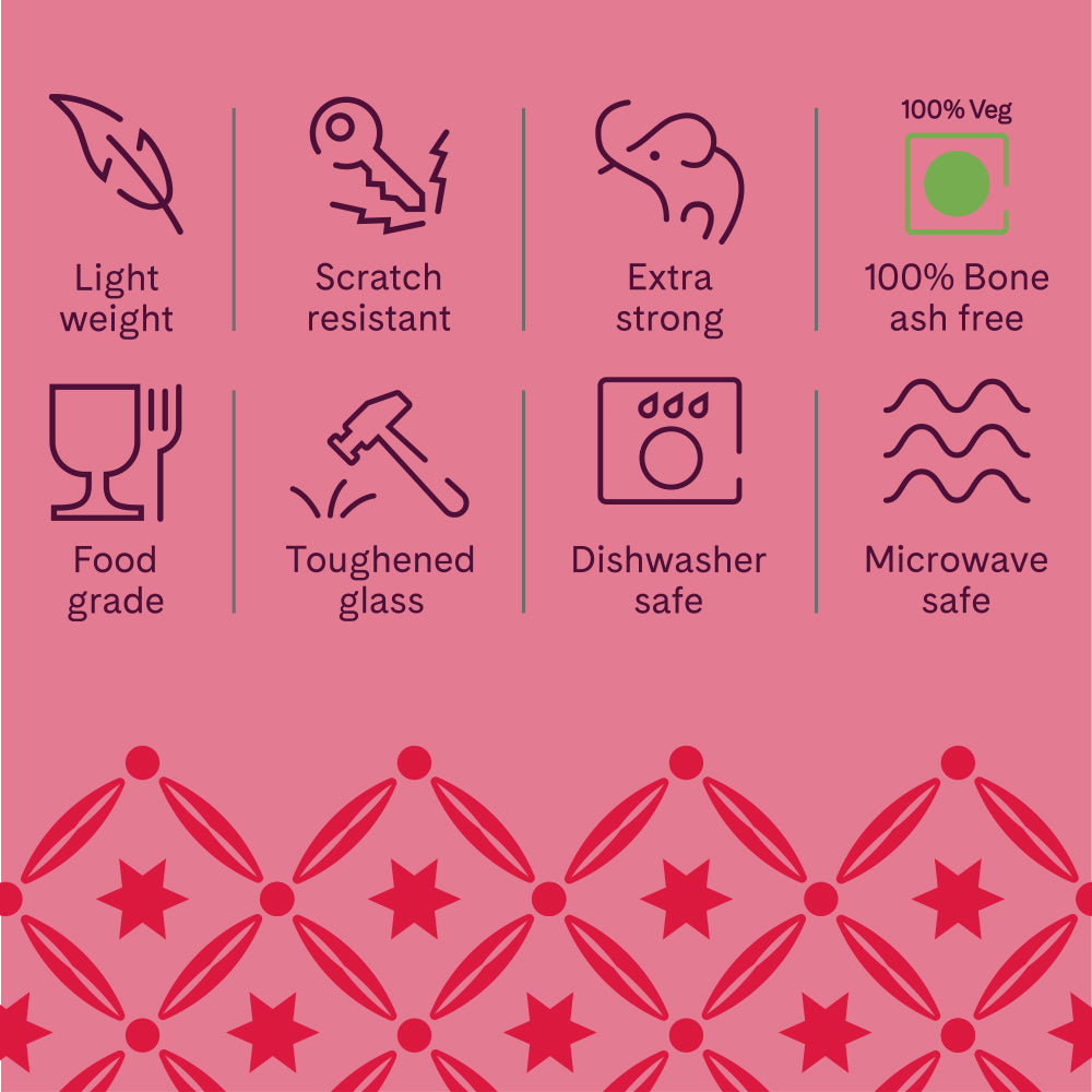 Larah by Borosil, Aura Dinner Set