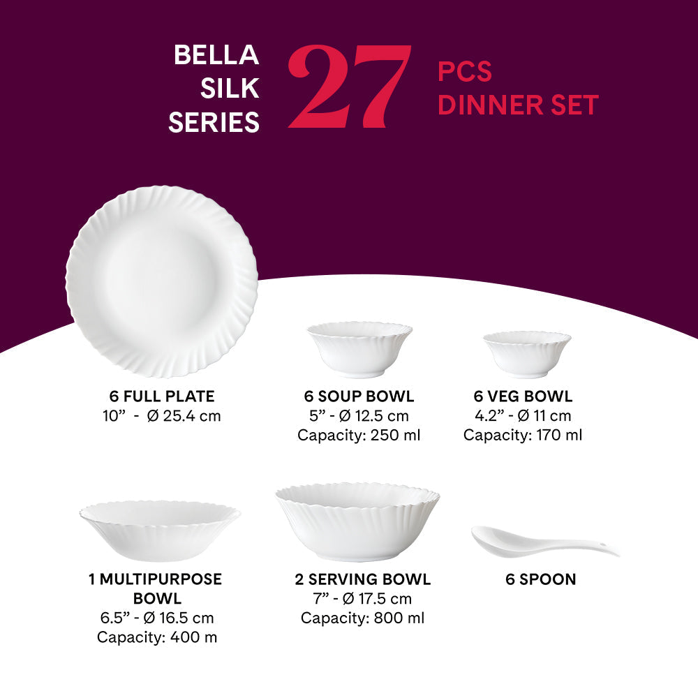 Larah by Borosil, Bella Dinner Set