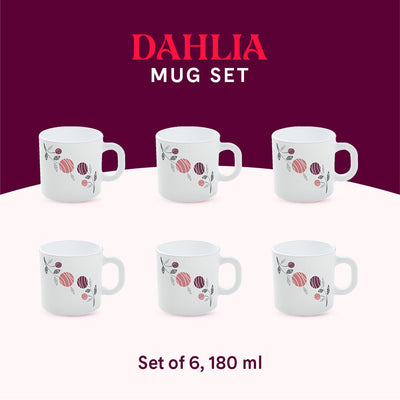 Larah By Borosil Dahlia Mug Set