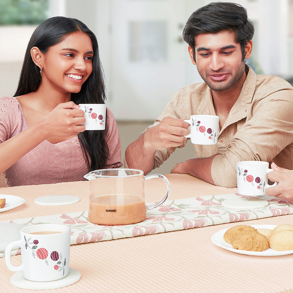 Larah By Borosil Dahlia Mug Set
