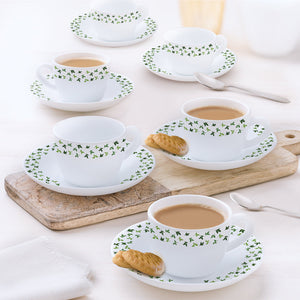 Larah By Borosil Sage Cup n Saucer Set