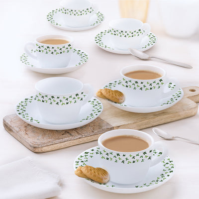 Larah By Borosil Sage Cup n Saucer Set