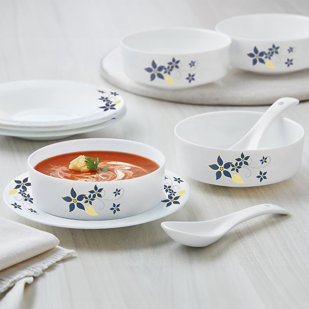 Larah by Borosil Viva Soup Bowl w Saucer Set