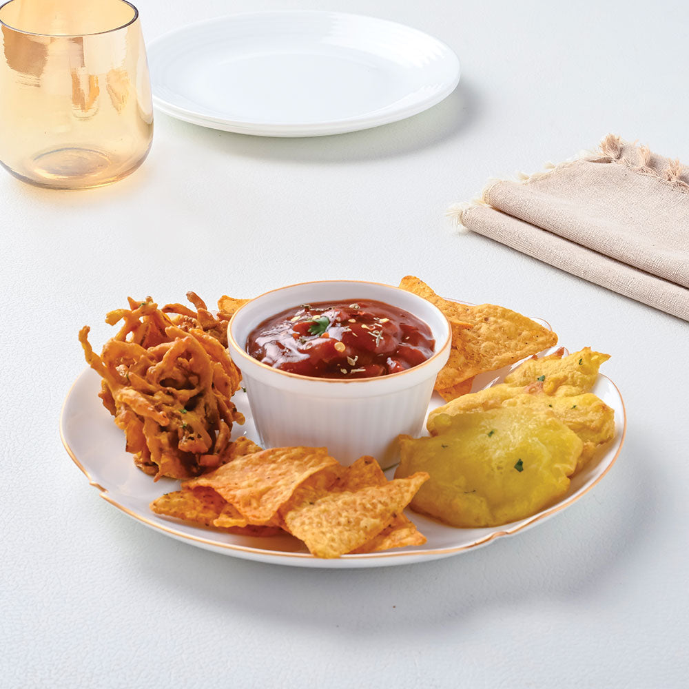 Larah by Borosil Goldline Chip n Dip Set