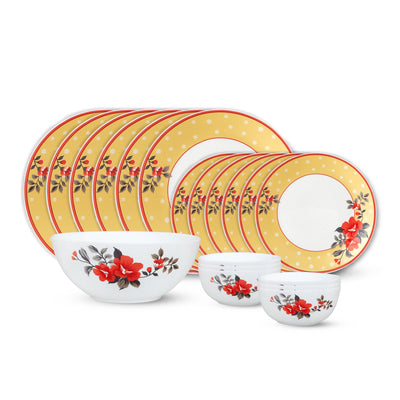Larah by Borosil Pink Sapphire Dinner Set