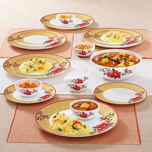 Larah by Borosil Pink Sapphire Dinner Set