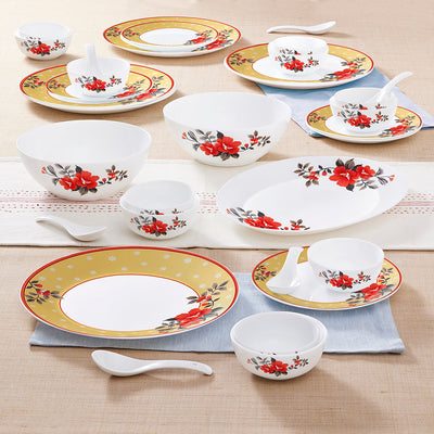 Larah by Borosil Pink Sapphire Dinner Set