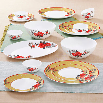 Larah by Borosil Pink Sapphire Dinner Set