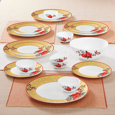 Larah by Borosil Pink Sapphire Dinner Set