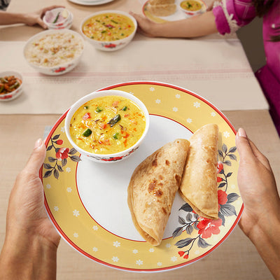 Larah by Borosil Pink Sapphire Dinner Set