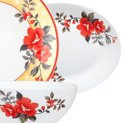 Larah by Borosil Pink Sapphire Dinner Set