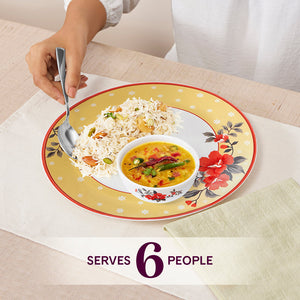 Larah by Borosil Pink Sapphire Dinner Set