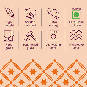 Larah by Borosil Pink Sapphire Dinner Set