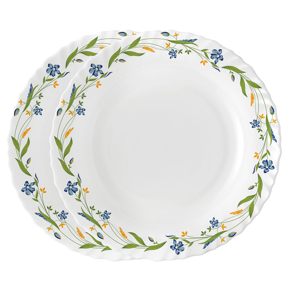 Larah by Borosil Cripper Noodle / Soup Plate Set