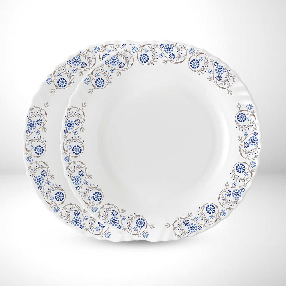 Larah by Borosil Mist Noodle / Soup Plate Set