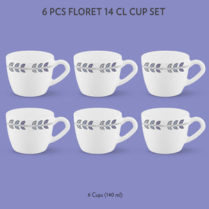 Larah by Borosil Floret Cup Set