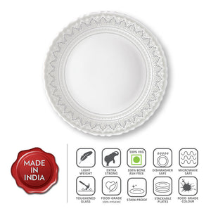 Larah by Borosil Classic Full Plate Set