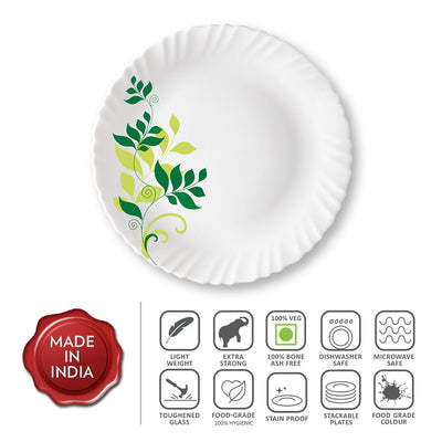 Larah by Borosil Fern Full Plate Set