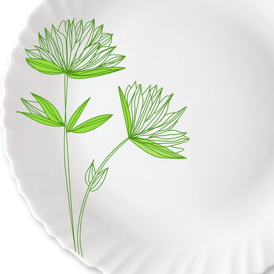 Larah by Borosil Green Lily Full Plate Set