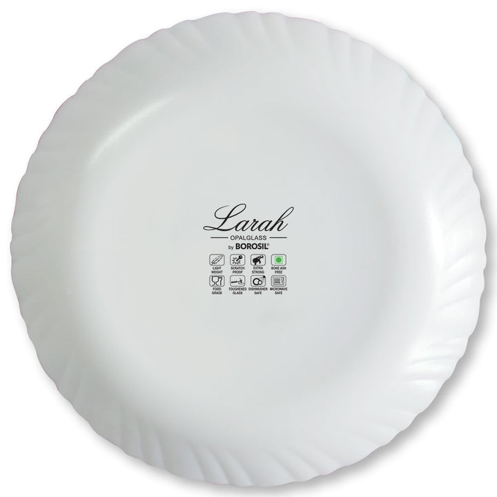 Larah by Borosil White Full Plate Set