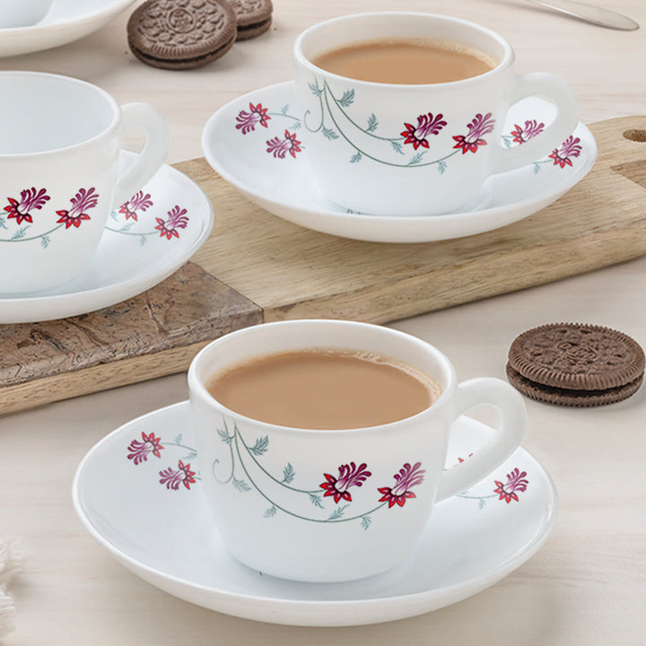 Larah by Borosil Flower Pot Cup n Saucer Set