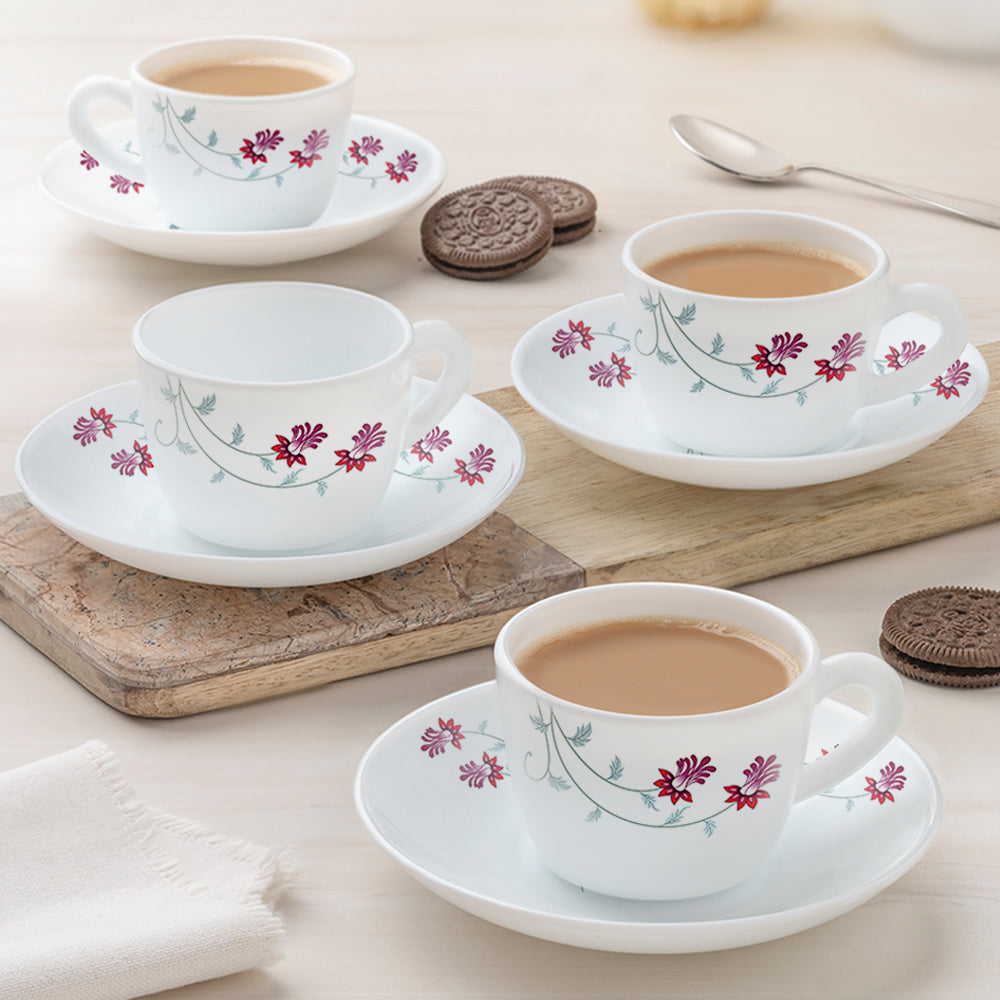 Larah by Borosil Flower Pot Cup n Saucer Set