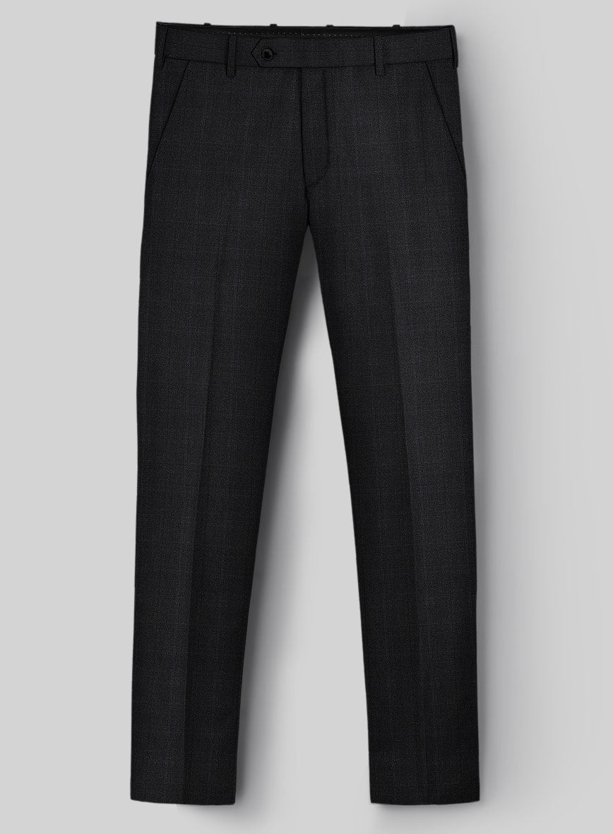 Napolean Artici Windowpane Charcoal Wool Suit