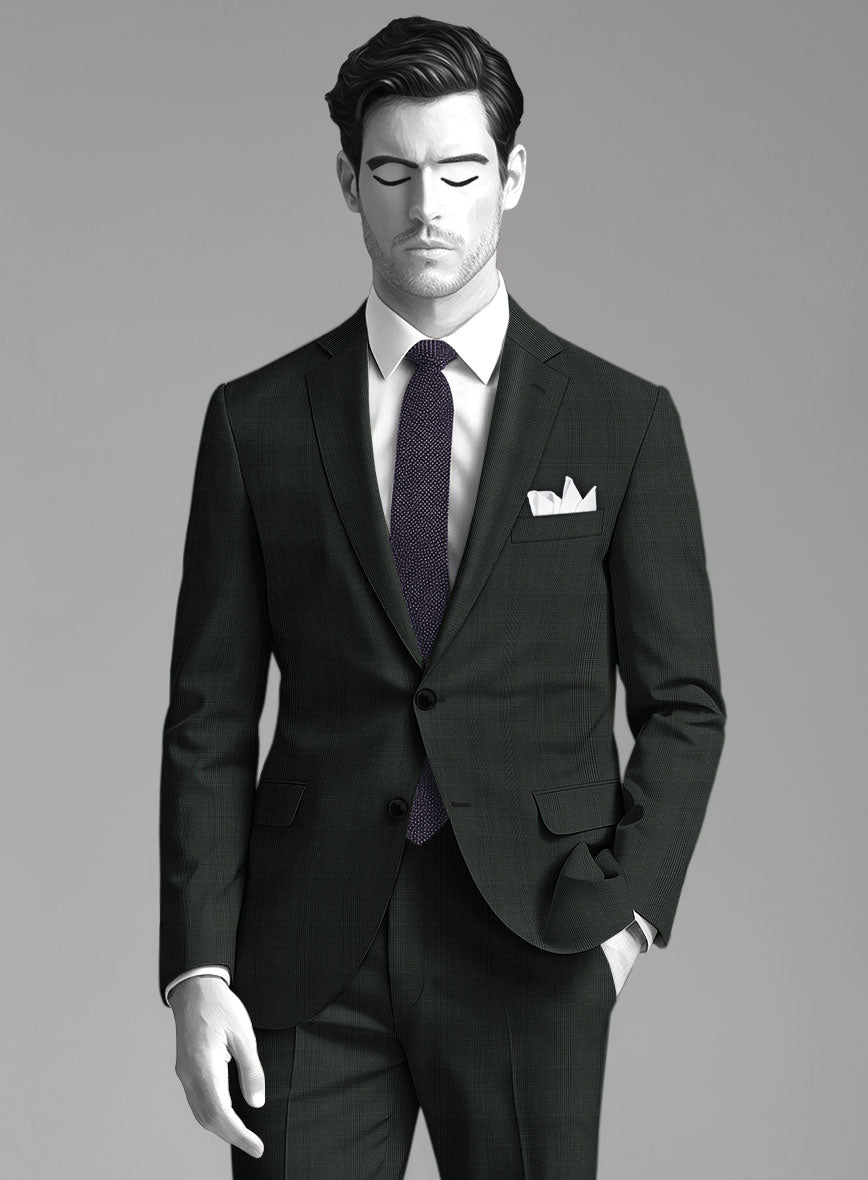 Napolean Esso Tartan Olive Wool Jacket