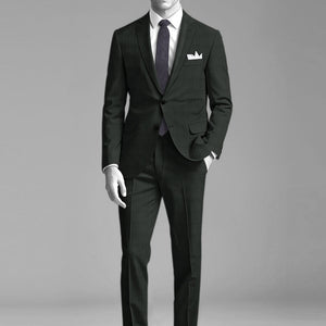 Napolean Esso Tartan Olive Wool Suit