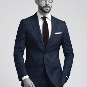 Napolean Porter Prince of Wales Blue Wool Jacket