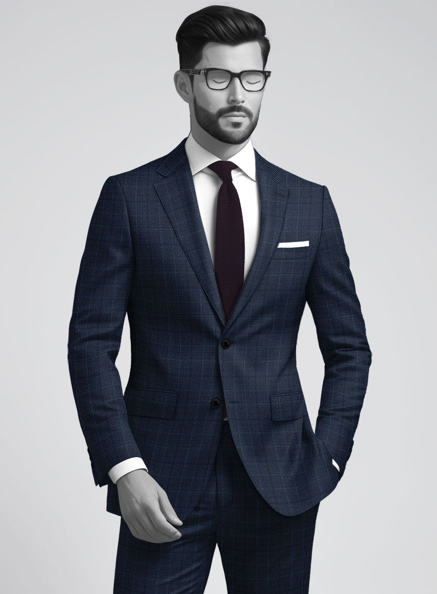Napolean Porter Prince of Wales Blue Wool Jacket