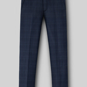 Napolean Porter Prince Of Wales Blue Wool Pants