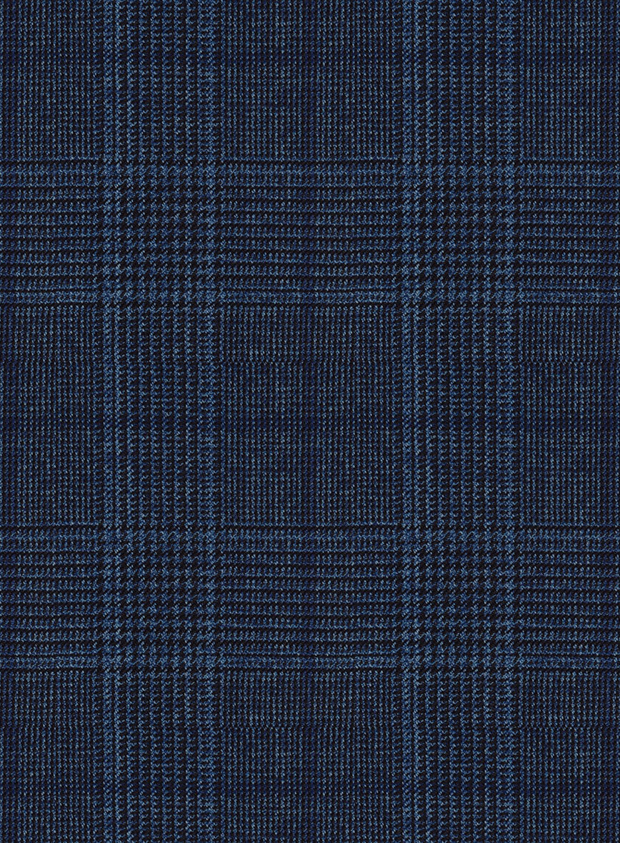 Napolean Porter Prince Of Wales Blue Wool Pants