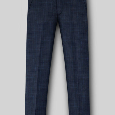 Napolean Porter Prince Of Wales Blue Wool Suit