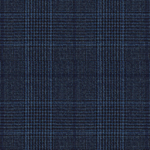 Napolean Porter Prince Of Wales Blue Wool Suit