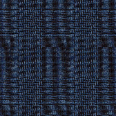 Napolean Porter Prince Of Wales Blue Wool Suit