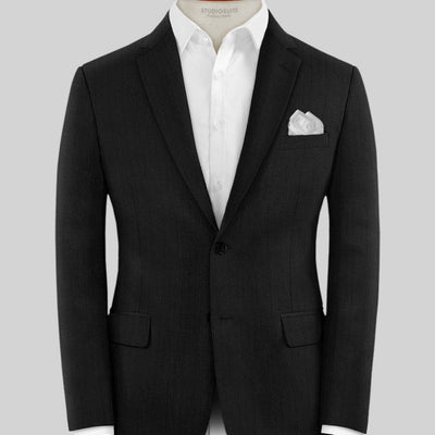 Napolean Party Stripe Black Wool Jacket