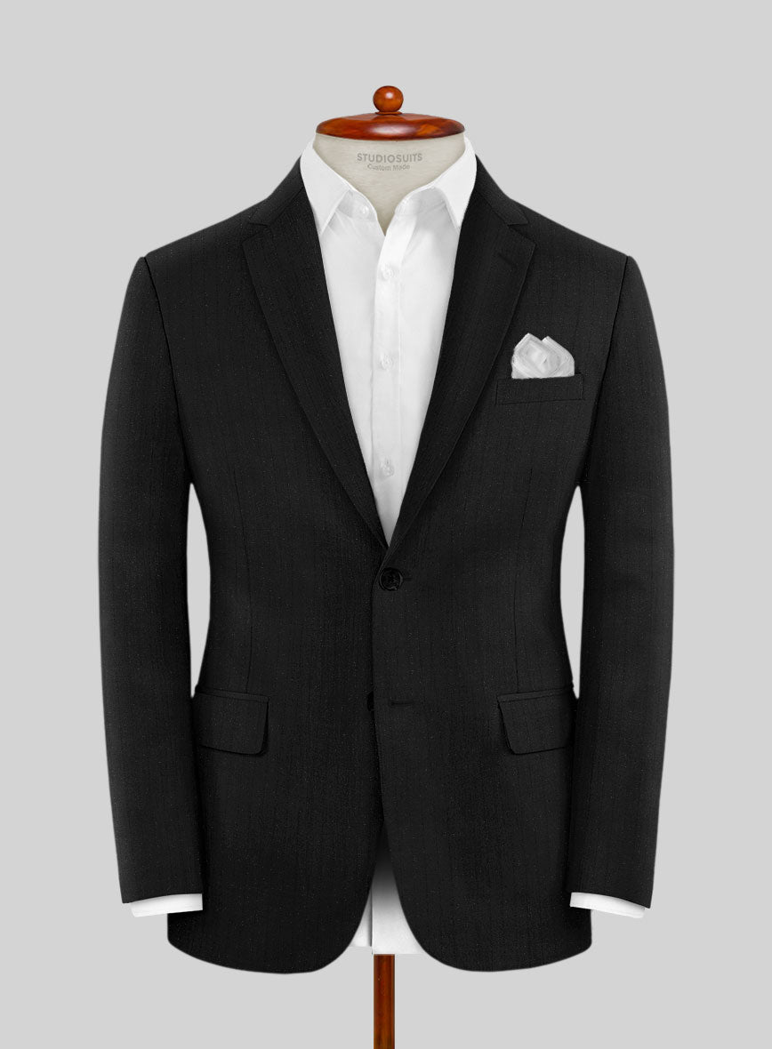 Napolean Party Stripe Black Wool Jacket