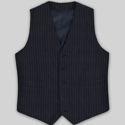 Napolean Windsor Blue Stripe Wool Waist Coat