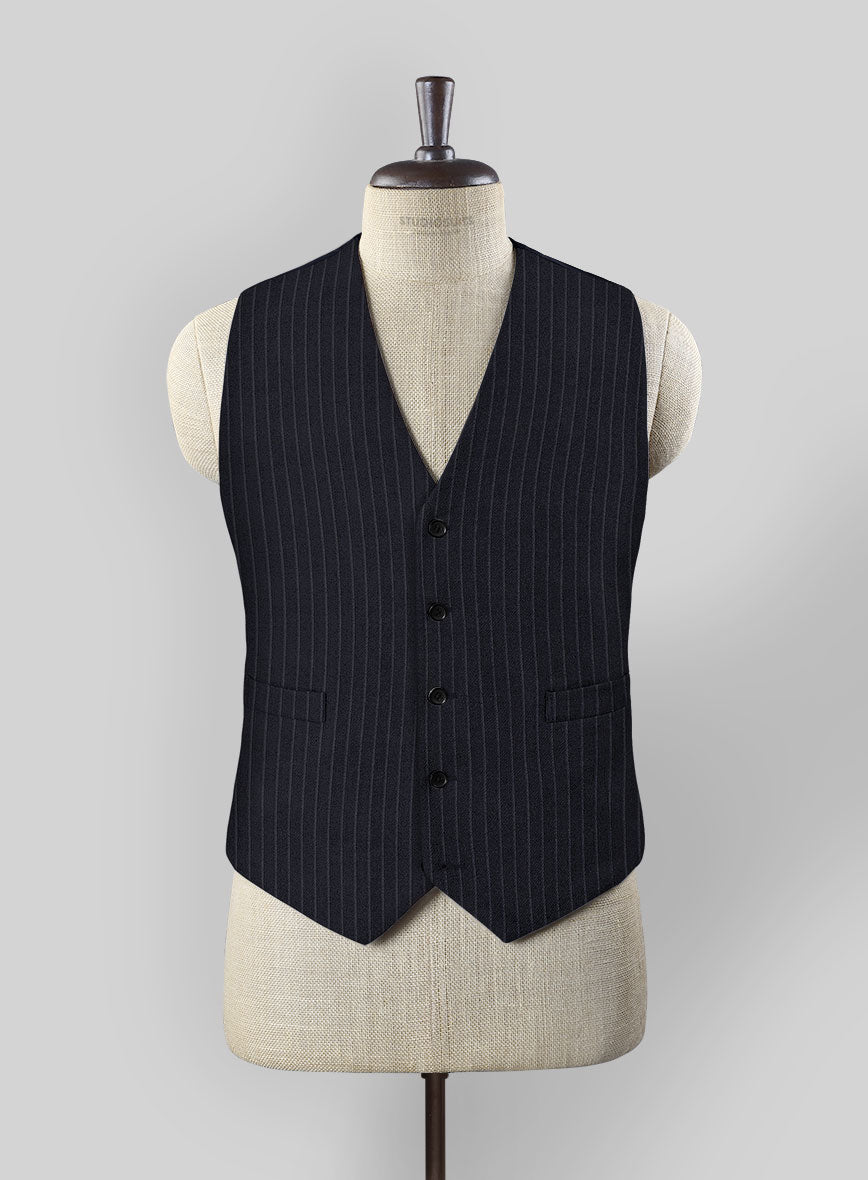 Napolean Windsor Blue Stripe Wool Waist Coat