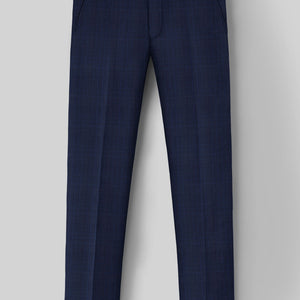 Napolean Xina Tartan Blue Wool Suit