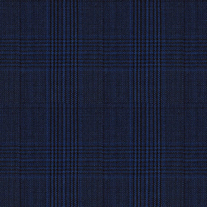Napolean Xina Tartan Blue Wool Suit